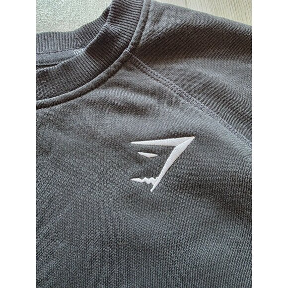 Gymshark Crest Mens Black Crewneck Sweatshirt Size L - Picture 4 of 7